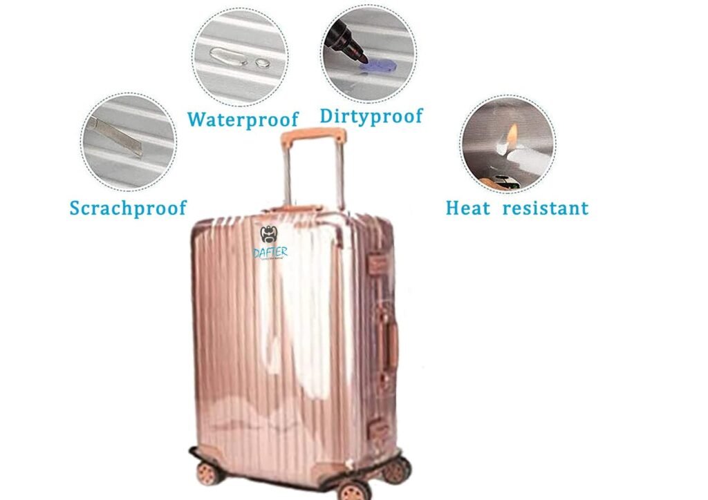 DAFTER PVC Transparent Luggage Trolley Waterproof Cover|Dust Proof